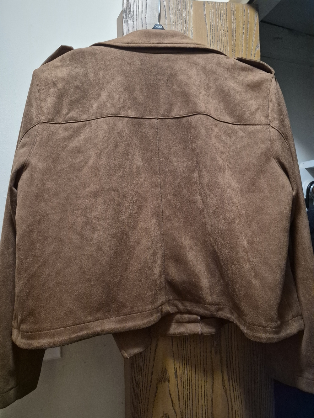 LC Lauren Conrad Asymmetric Faux Suede Moto Jacket - Brown - Picture 7 of 10